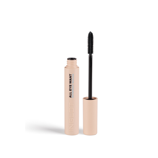 INGLOT All Eye Want Waterproof Mascara 8.5ml - Black  انجلوت مسكارا مقاومة للماء تطيل وتكثف الرموش