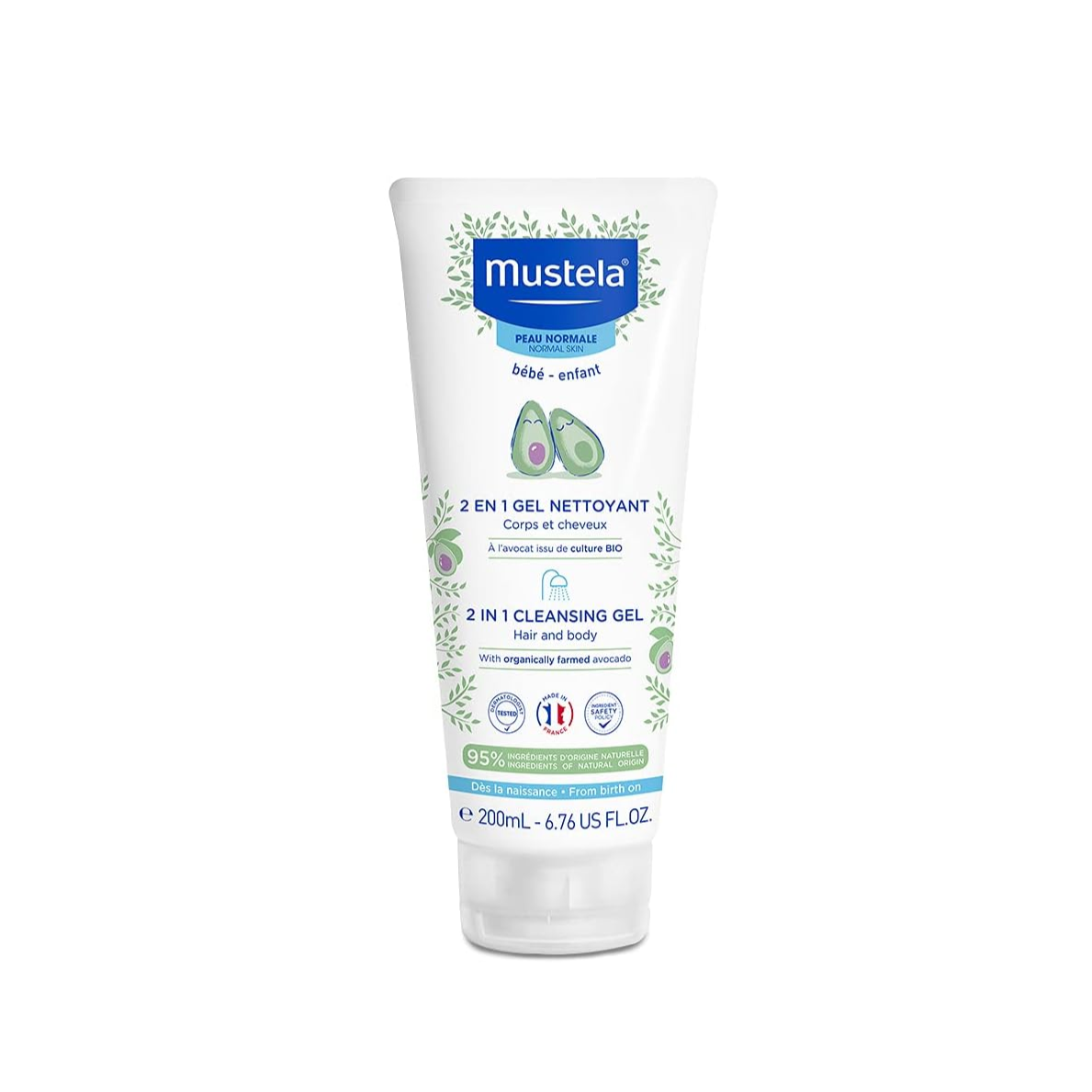 MUSTELA Baby 2 in 1 Cleansing Gel Hair and Body 200ml  موستيلا غسول جل منظف لجسم وشعر الاطفال