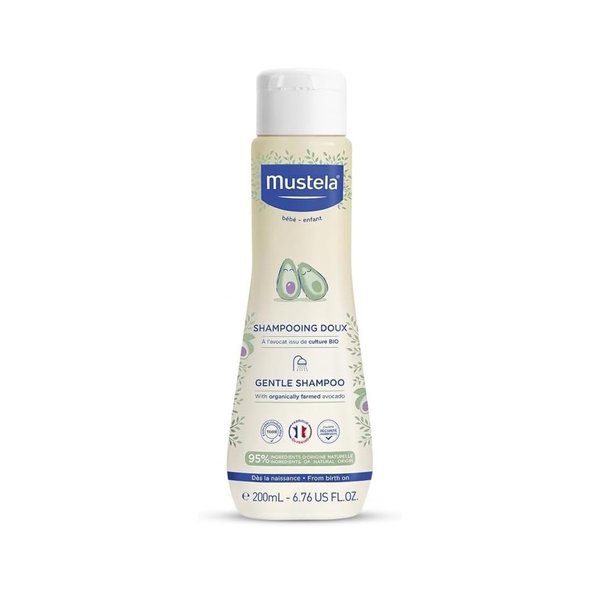 MUSTELA BABY GENTLE SHAMPOO WITH AVOCADO 200ml  موستيلا شامبو يعزز نعومة شعر الاطفال غني بالافوكادو