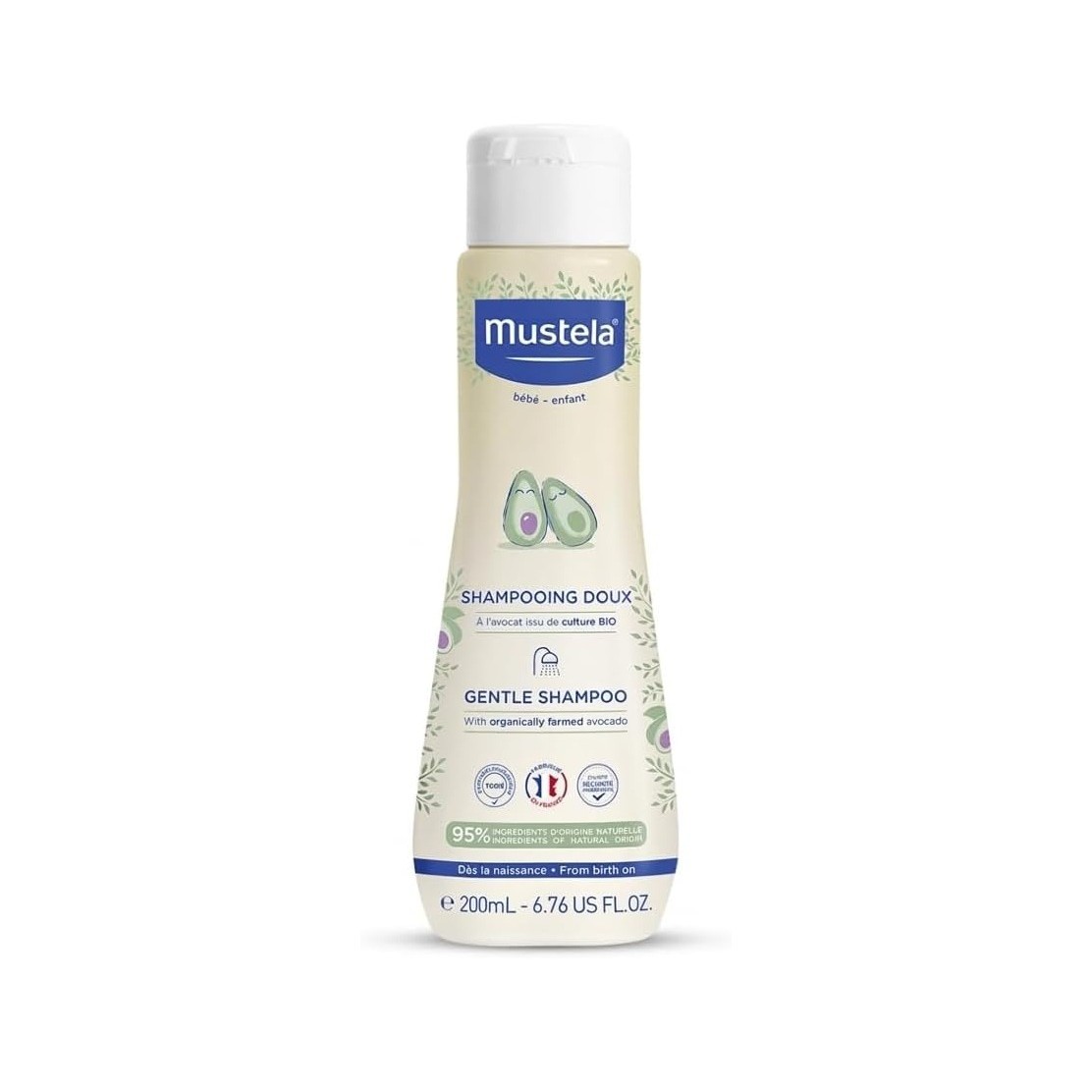 MUSTELA BABY GENTLE SHAMPOO WITH AVOCADO 200ml  موستيلا شامبو يعزز نعومة شعر الاطفال غني بالافوكادو