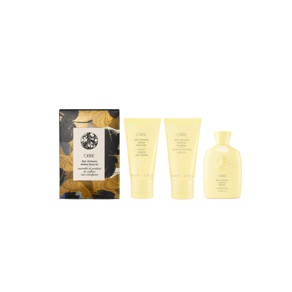 ORIBE Hair Alchemy Heatless Styling Set Holiday (Shampoo 75ml + Conditioner 50ml + Heatless styling 50ml)  أوريبي بكج العناية بالشعر 