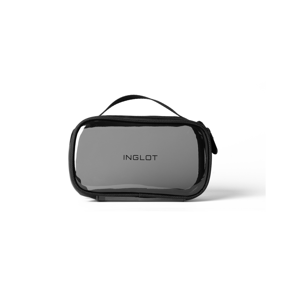 INGLOT TRAVEL MAKEUP BAG BLACK - Small انجلوت حقيبة مكياج شفافة باللون الاسود