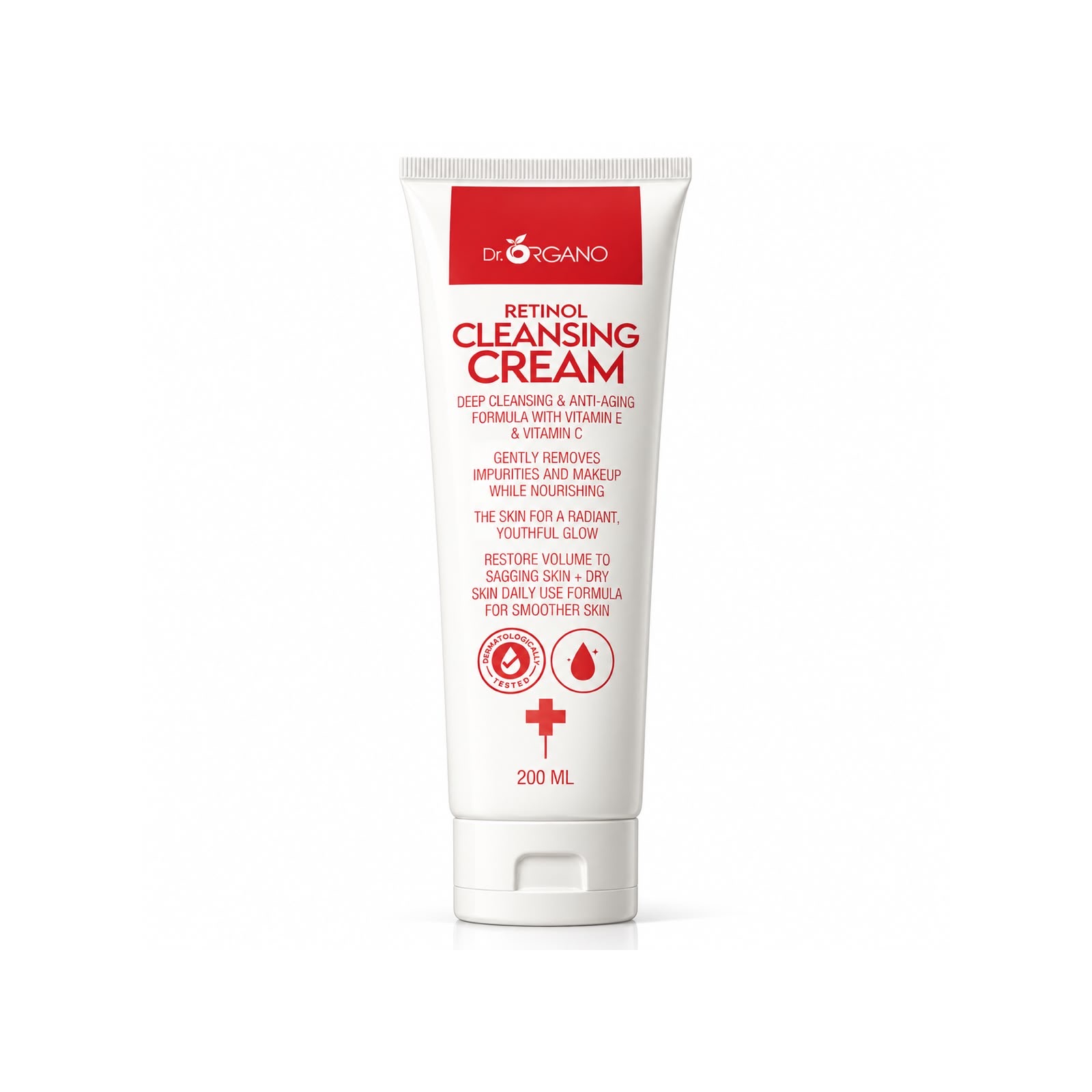DR. ORGANO RETINOL CLEANSING CREAM 200ml دكتور أورگانو غسول كريمي منظف للبشرة