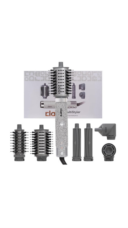 CLARA MULTI STYLER 6-IN-1 - SILVER C28  كلارا جهاز تصفيف وتجفيف الشعر باللون الرصاصي