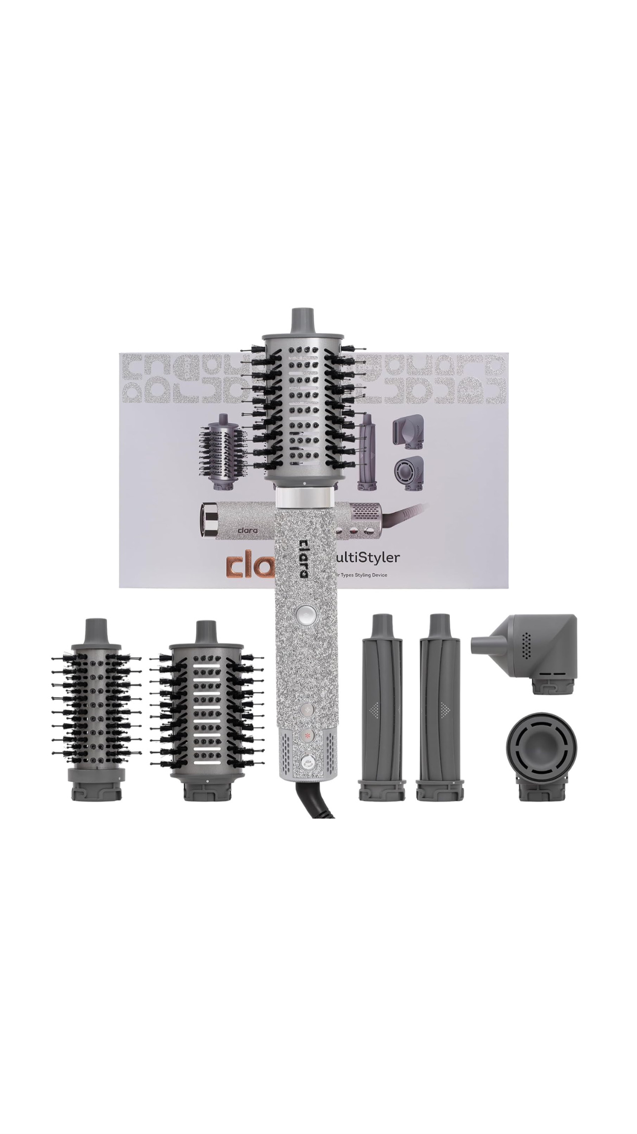 CLARA MULTI STYLER 6-IN-1 - SILVER C28 كلارا جهاز تصفيف وتجفيف الشعر باللون الرصاصي