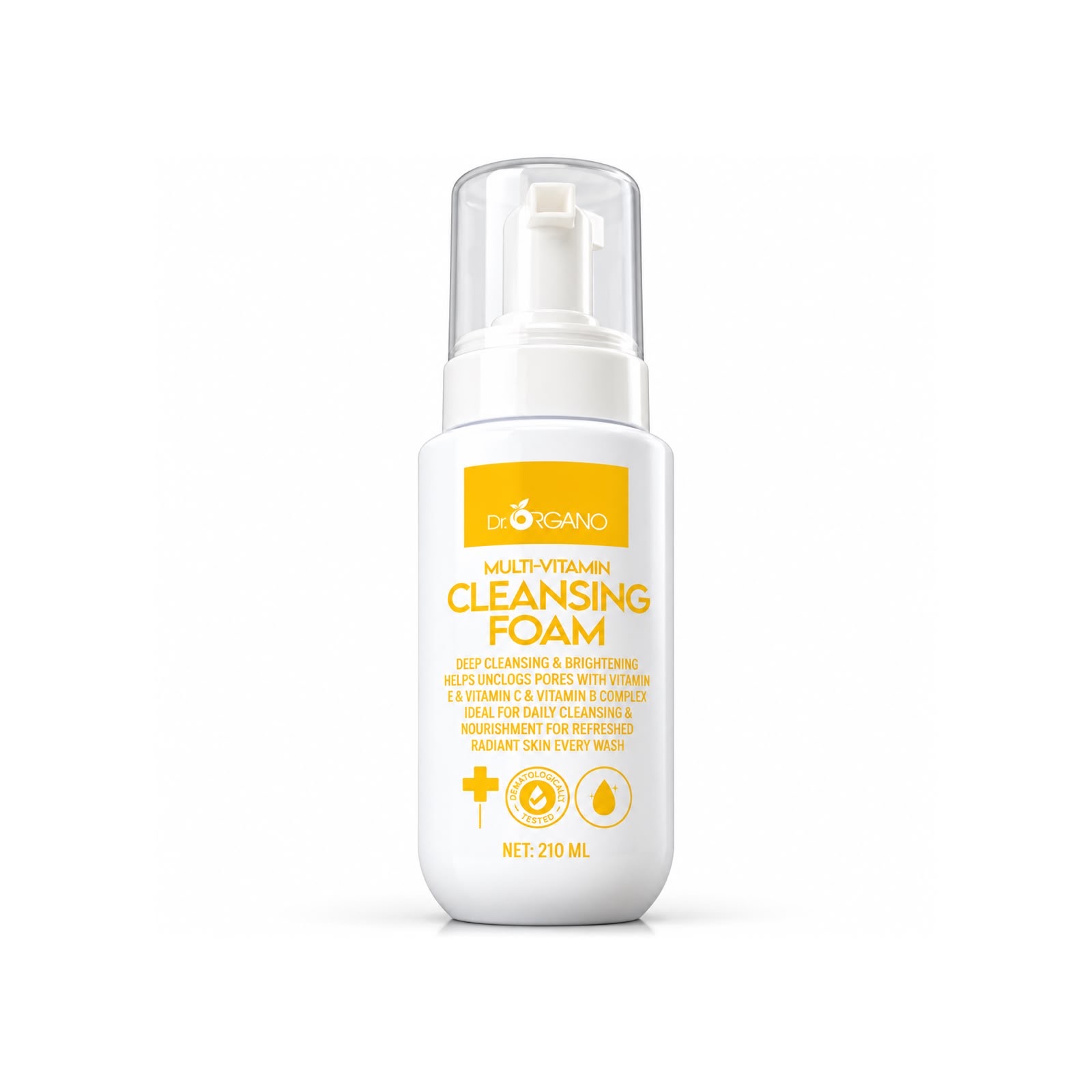 DR. ORGANO MULTI-VITAMIN CLEANSING FOAM 210ml دكتور أورگانو غسول رغوي منظف للبشرة