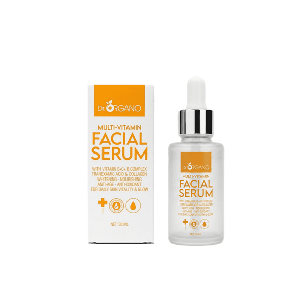 DR.ORGANO Multivitamin Facial Serum 30ml دكتور اوركانو سيروم متعدد الفيتامينات يرطب البشرة ويعزز اشراقتها ويوحد لونها