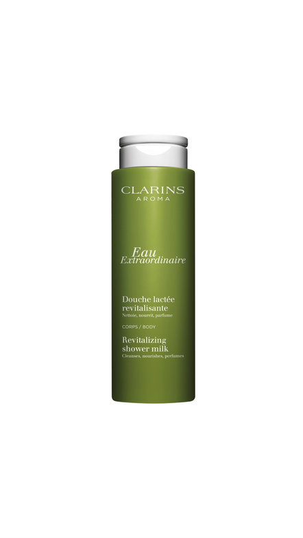 CLARINS AROMA EAU EXTRAORDINAIRE REVITALIZING SHOWER MILK 200ml كلارنس غسول استحمام حليبي