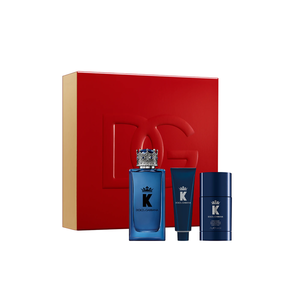 DOLCE & GABBANA K For Men Eau De Parfum Trio Gift Set (100ml + Deodorant Stick 75ml + Shower Gel 50ml)  دولجي كابانا مجموعة هدايا للرجال