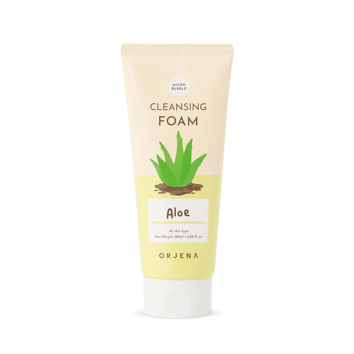 ORJENA Smile Day Cleansing Foam 180ml - Aloe  اورجينا غسول رغوي يرطب ويهدئ البشرة الحساسة والمتهيجة غني بخلاصة الألوفيرا
