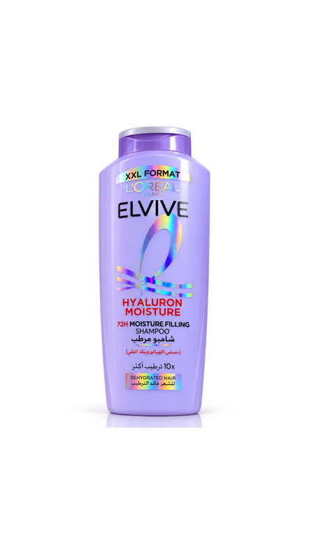 LOREAL Paris Elvive Hyaluron 72H Moisture Filling Shampoo 600ml  لوريال إلفيف شامبو مصمم لترطيب الشعر الجاف والمفتقر للرطوبة