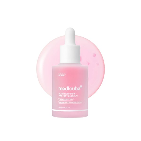 MEDICUBE Ultra Light PDRN Pink Peptide Serum 30ml  ميديكيوب سيروم حمض السلمون يرطب البشرة ويحسن مظهر مرونتها وامتلائها