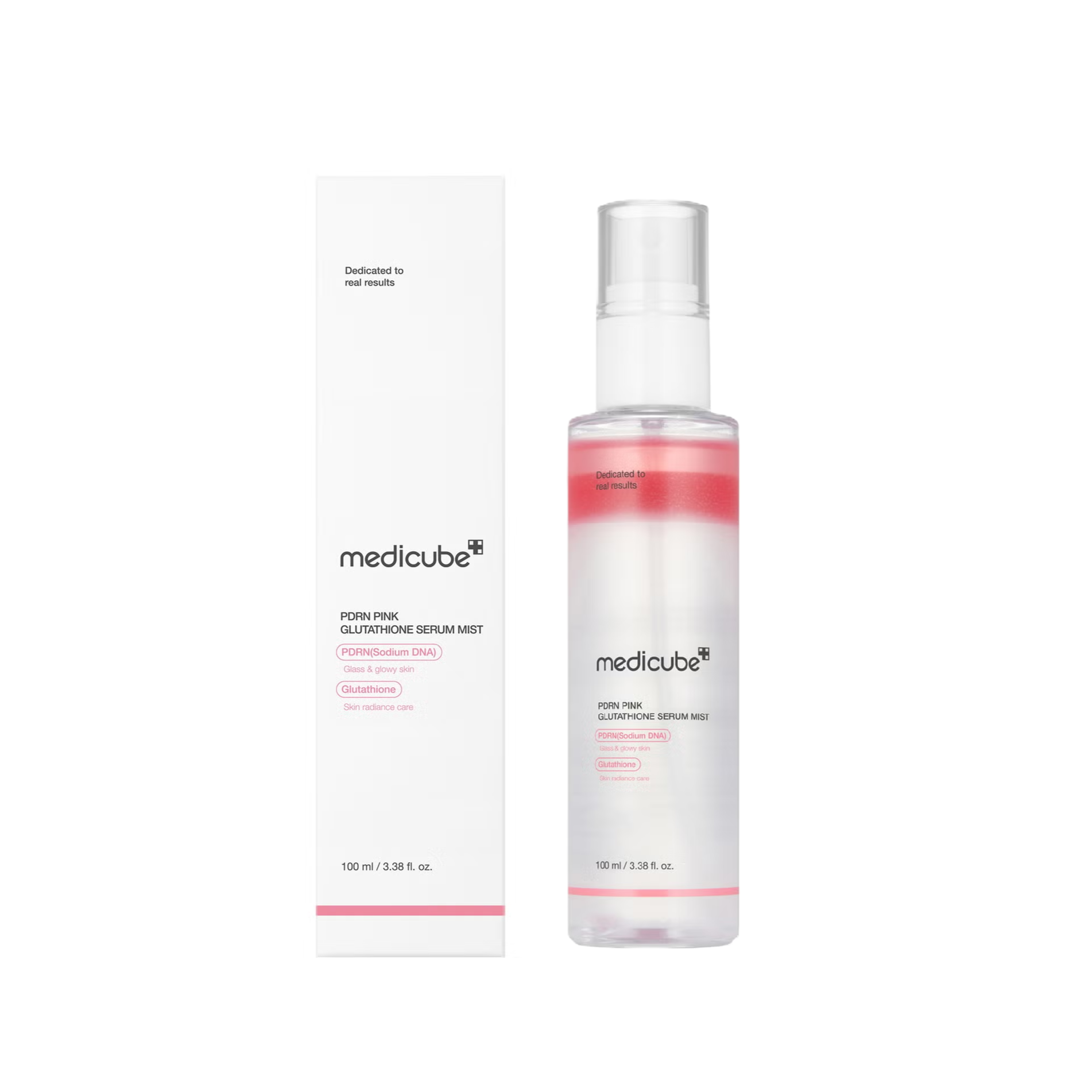 MEDICUBE PDRN PINK GLUTATHIONE SERUM MIST 100ml  ميديكيوب رذاذ سيروم يرطب البشرة ويعزز الاشراقة 