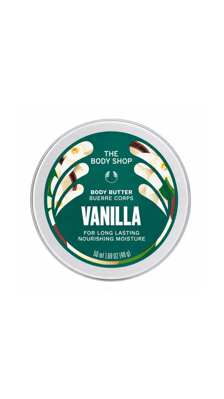 THE BODY SHOP VANILLA BODY BUTTER 50ml ذا بدي شوب زبدة مغذية ومرطبة للجسم بخلاصة الڤانيليا