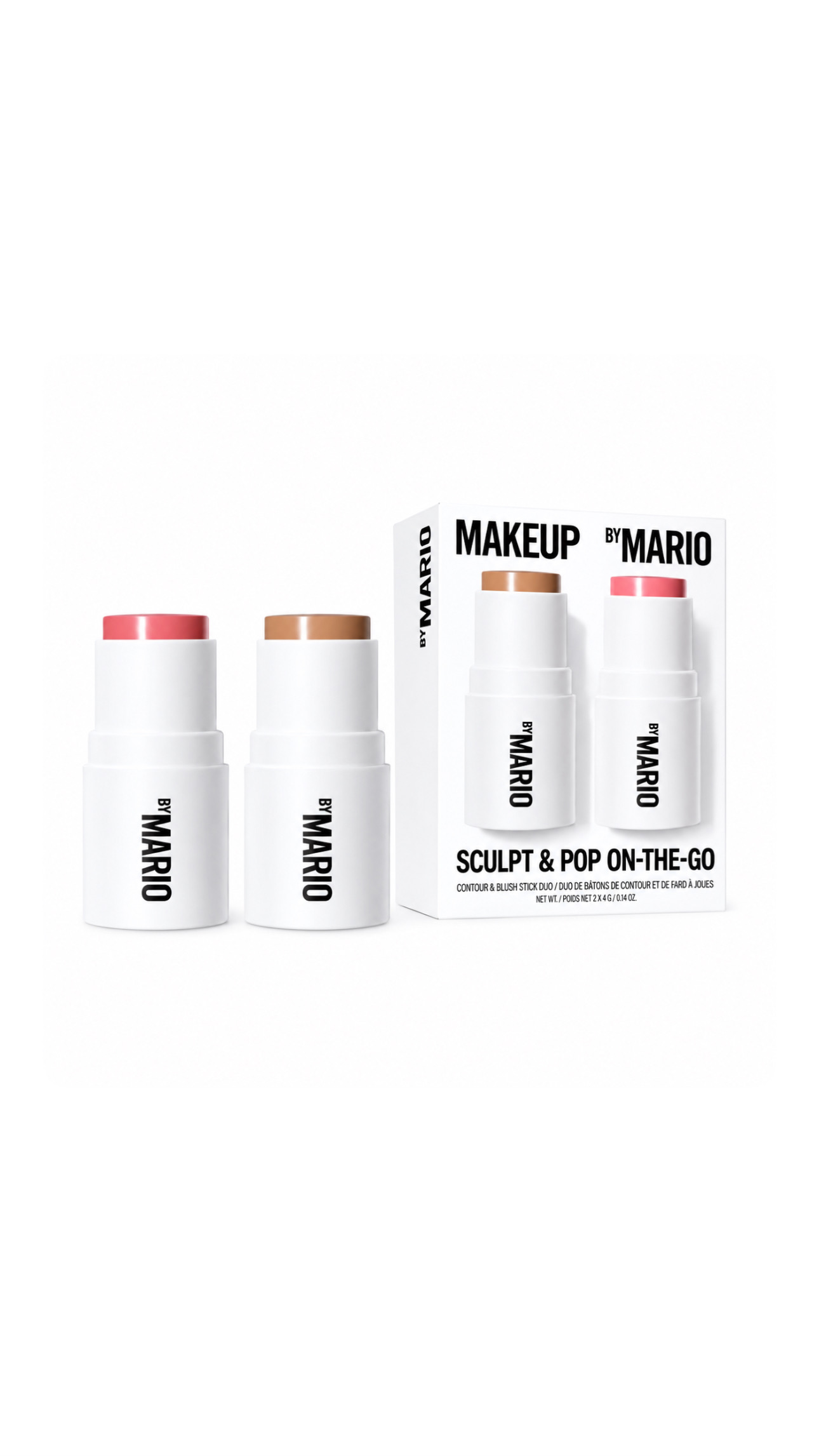 MAKEUP BY MARIO SCULPT & POP ON-THE-GO - Light Medium + Sweet Pink ميك آب باي ماريو بگج مكياج الوجه (كونتور،أحمر خدود)