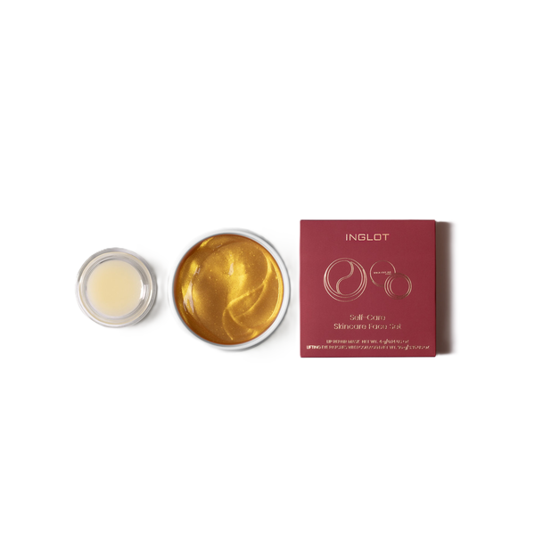 INGLOT Self-Care Skincare Face Set (Lip Mask 4g + Eye patches 95g)  انجلوت مجموعة العناية بالعينين والشفاه