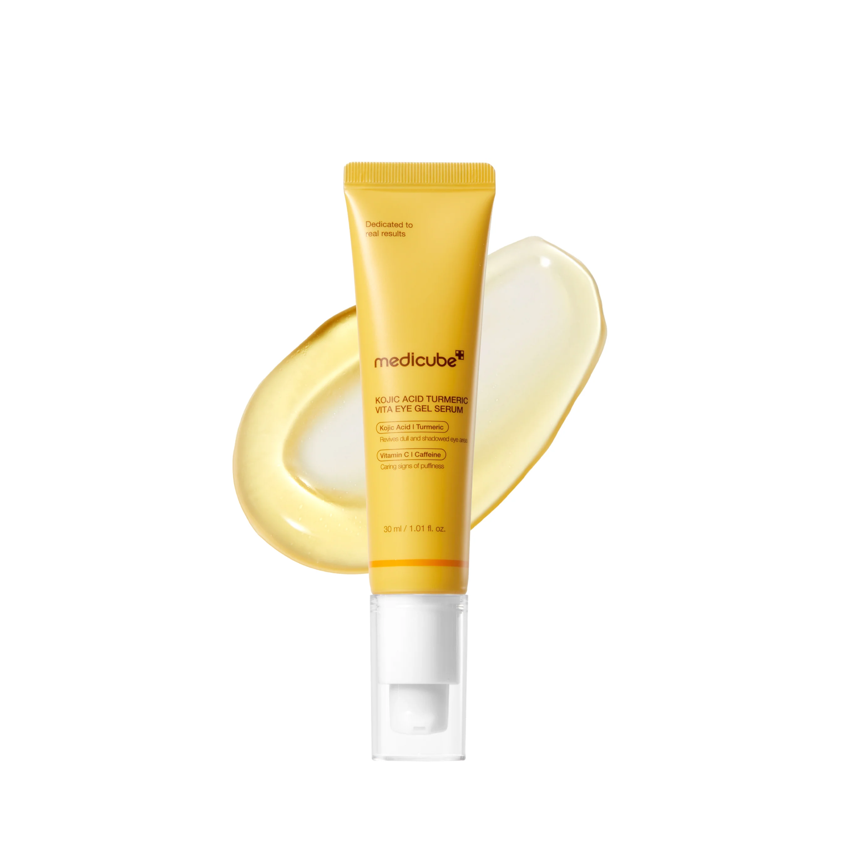 MEDICUBE Kojic Acid Turmeric Eye Gel Serum 30ml  ميديكيوب سيروم حمض الكوجيك يرطب ويعزز الاشراقة لمنطقة حول العين ويقلل الانتفاخ