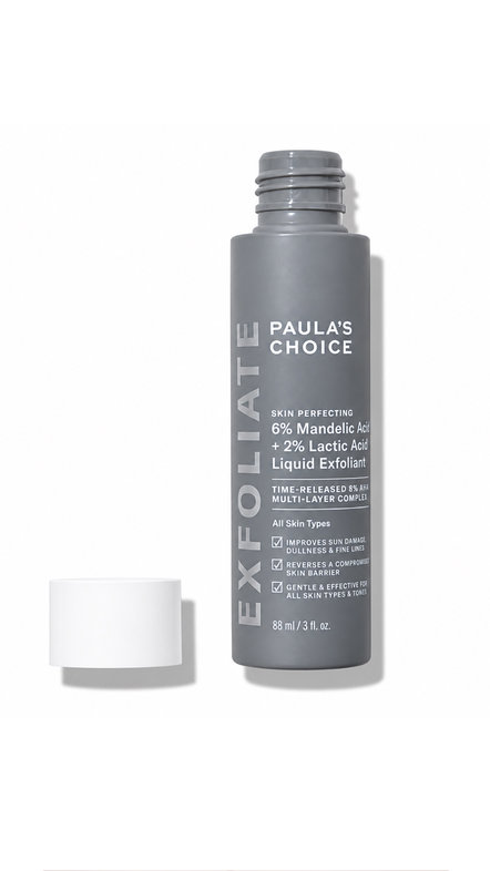 PAULA'S CHOICE SKIN PERFECTING 6% MANDELIC ACID + 2% LACTIC ACID LIQUID EXFOLIANT 88ml پاولا تشويس مقشر كيميائي سائل بأحماض ألفا هيدروكسي للعناية بالبشرة