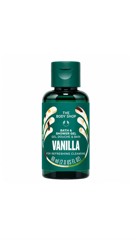 THE BODY SHOP BATH & SHOWER GEL VANILLA FOR REFRESHING CLEANSING 60ml ذا بدي شوب غسول منظف للجسم بخلاصة الڤانيليا