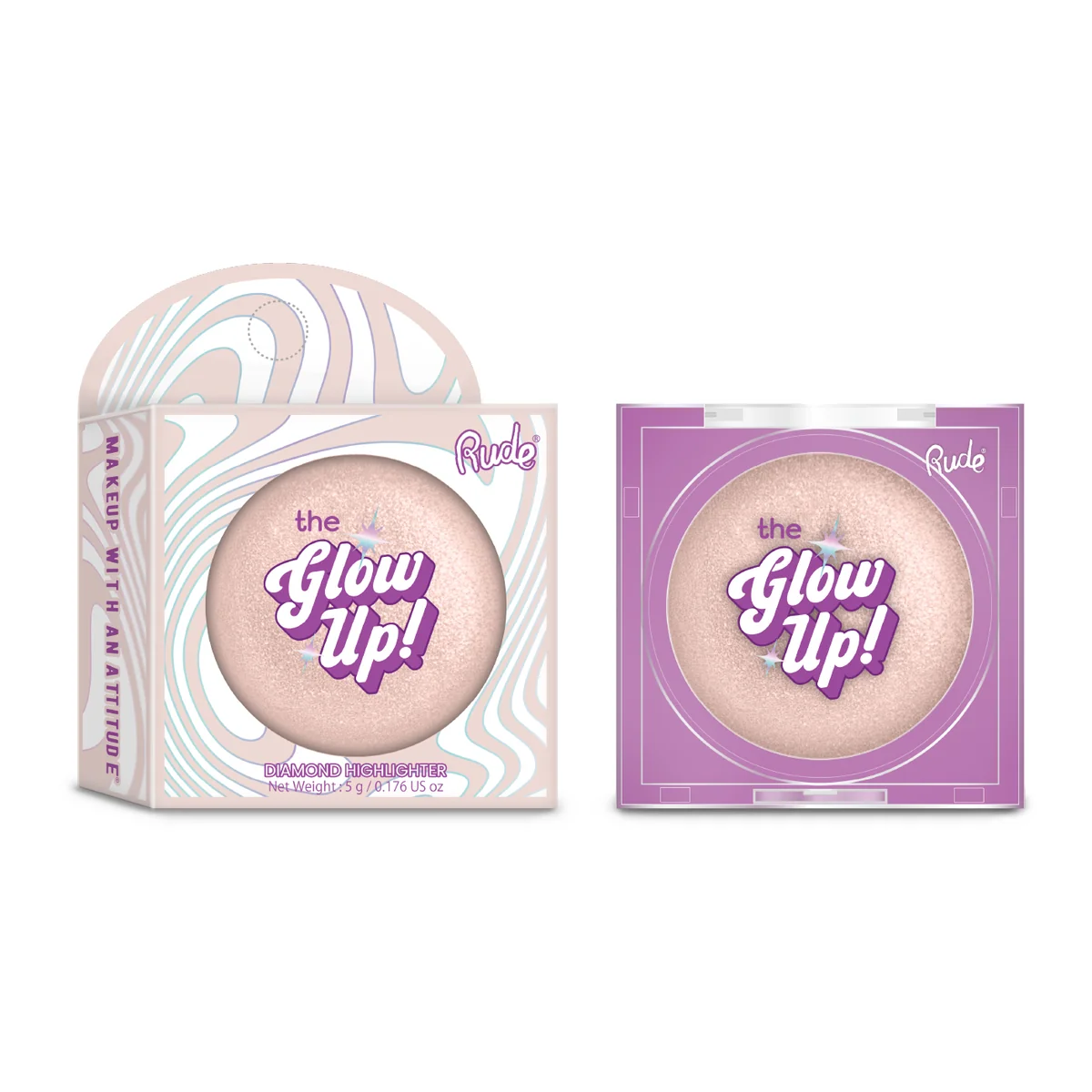 RUDE The Glow Up Diamond Highlighter 5g رود هايلايتر كريمي متعدد الاستخدامات