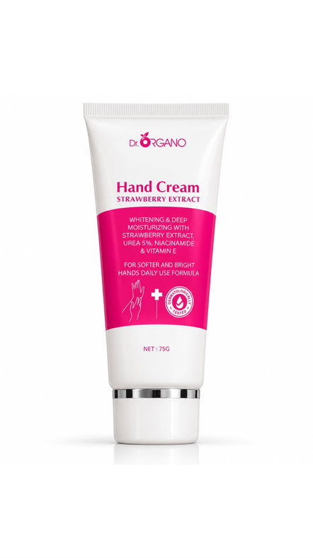 DR. ORGANO HAND CREAM STRAWBERRY EXTRACT 75g دكتور أورگانو كريم للعناية باليدين