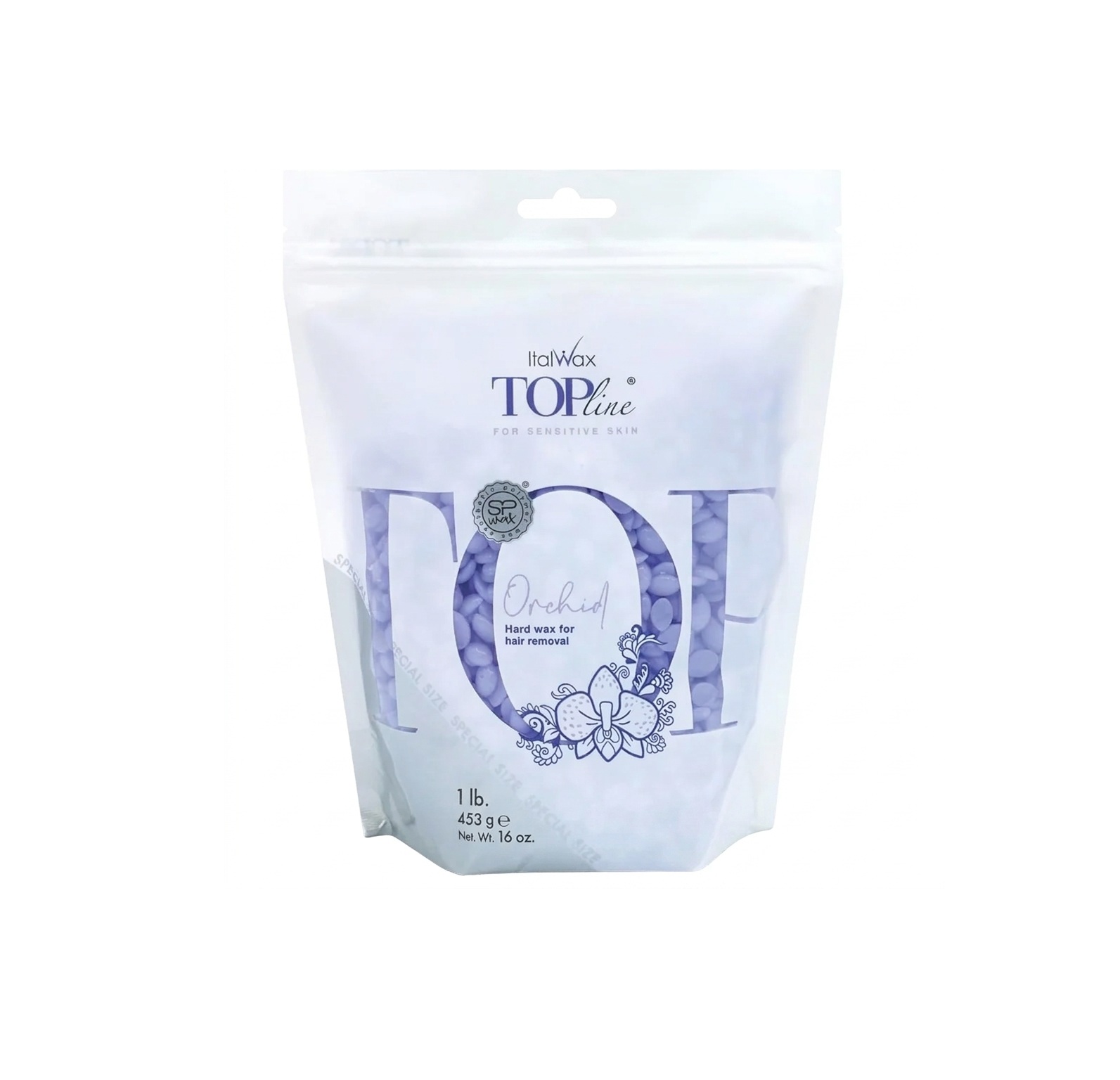 ITALWAX Top Line For Sensitive Skin Orchid Hard Wax For HAir Removal 453g ايتالواكس شمع مرن لازالة الشعر