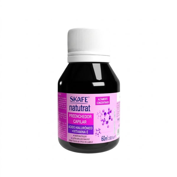 SKAFE Natutrat Preenchedor Capilar 60ml سكافي زيت بالهيالورونيك وفيتامين إي يرطب الشعر بعمق، ويغذيه ويقويه