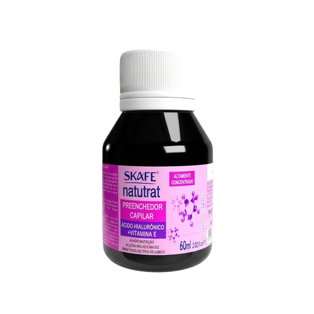SKAFE Natutrat Preenchedor Capilar 60ml سكافي زيت بالهيالورونيك وفيتامين إي يرطب الشعر بعمق، ويغذيه ويقويه