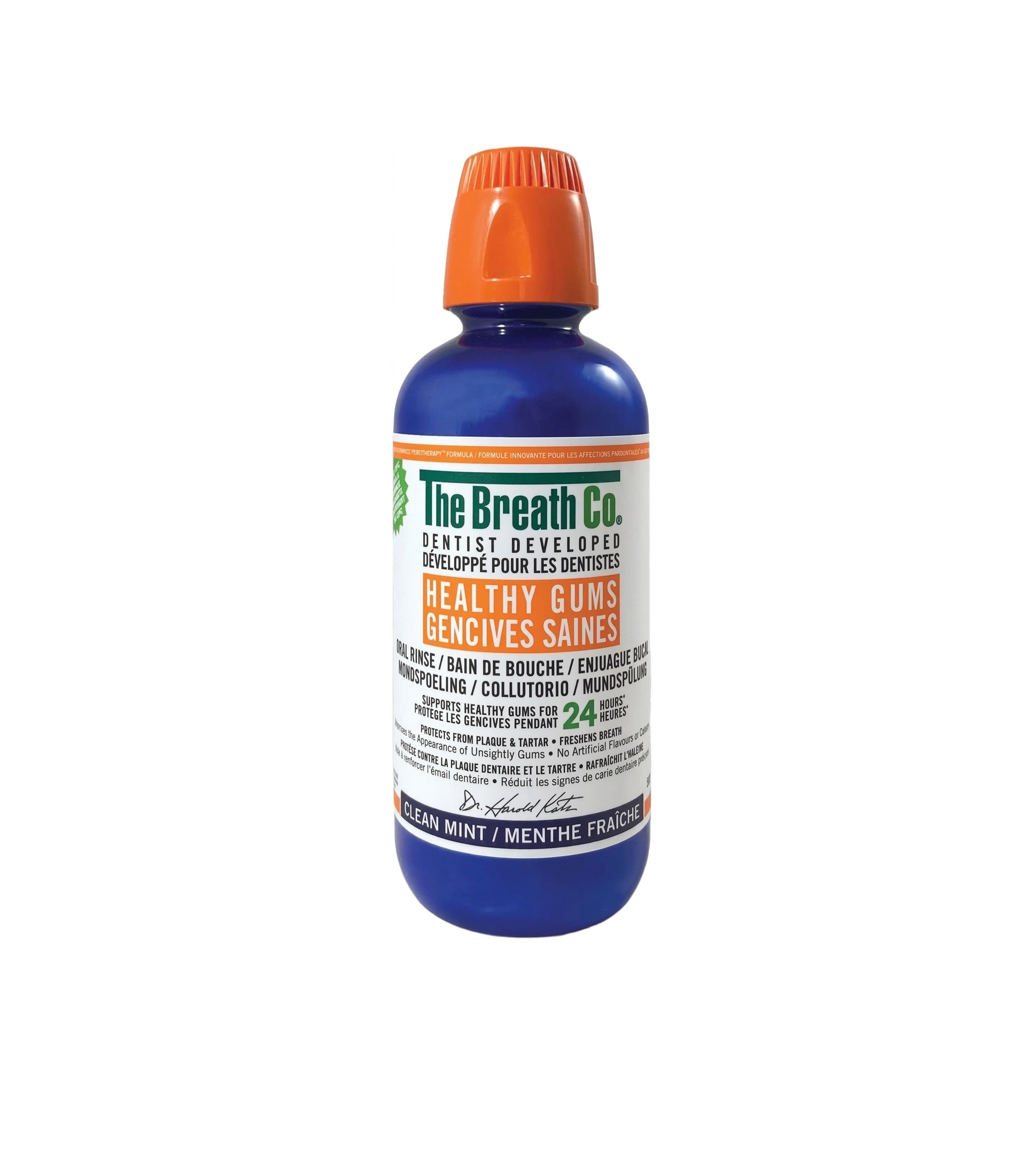 The Breath Co. 24 Hour Clean Mint Mouthwash 500 ml غرغرة الفم بالنعناع النظيف