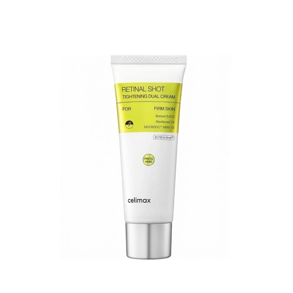 CELIMAX The Vita-A Retinal Shot Tightening Dual Cream 50ml سيليماكس كريم ليلي مزدوج بالريتينال والبانثينول يحسن مظهر التجاعيد ويعزز تماسك البشرة