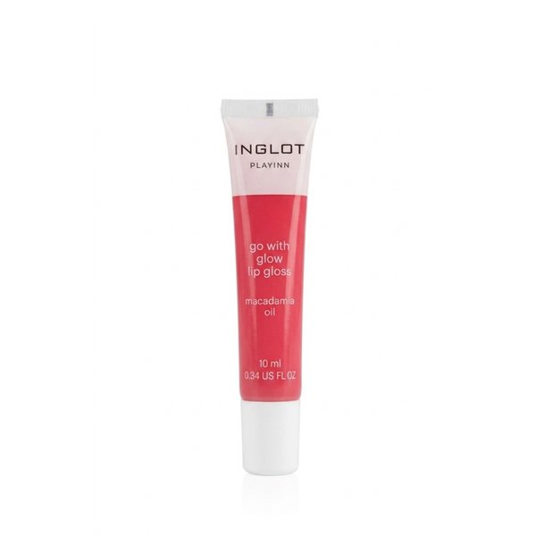 INGLOT PLAYINN Go With Glow Lip Gloss 10ml  انجلوت ملمع شفاه ملون يمنح مظهرًا رطبًا وممتلئًا