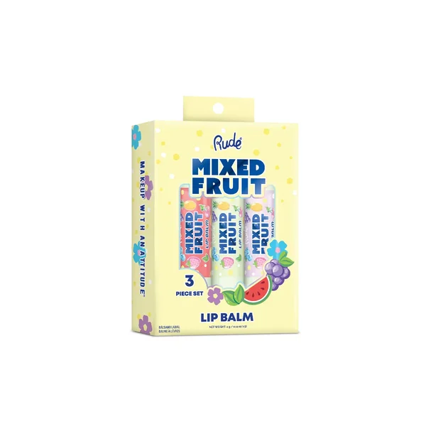 RUDE Mixed Fruit Lip Balm Trio رود مجموعة مرطب شفاه ملون ثلاثي