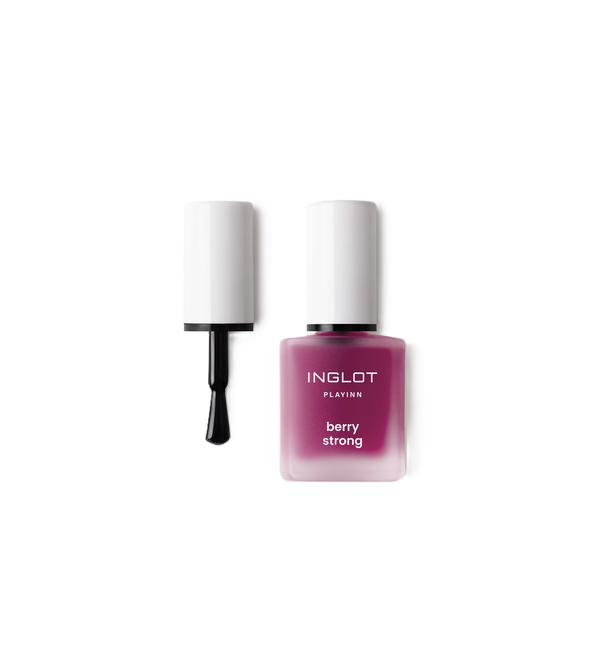 INGLOT PLAYINN BERRY STRONG NAIL CONDITIONER 15ml - 28  انجلوت طلاء للاظافر مقوي وملون