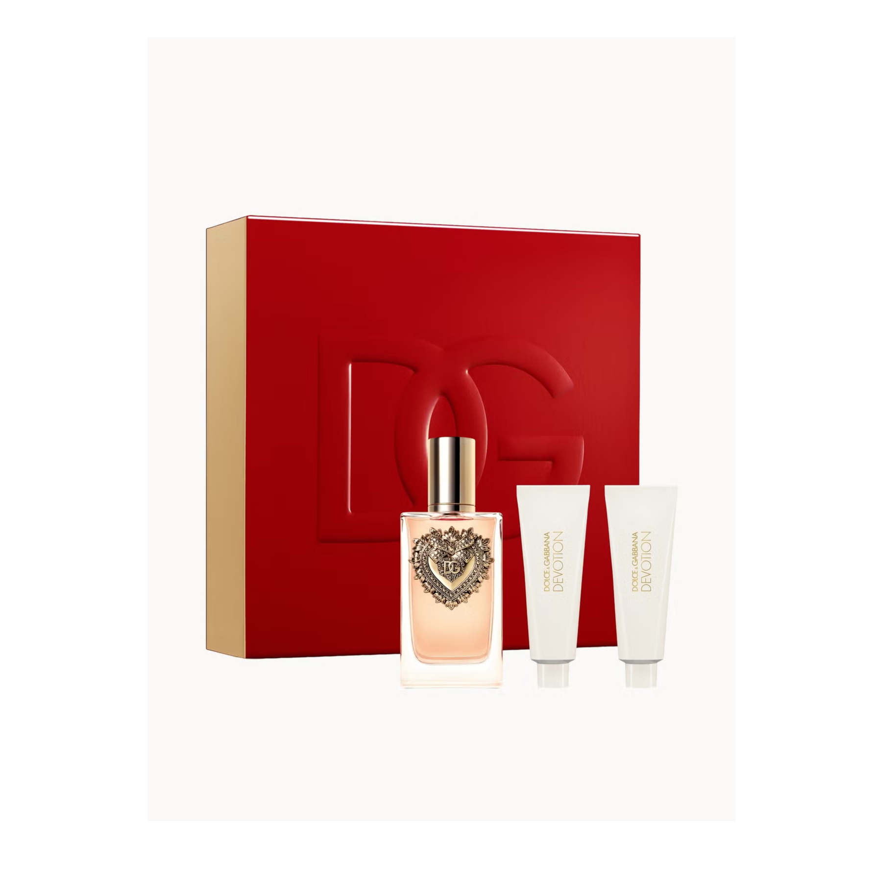 DOLCE & GABBANA Devotion Eau de Parfum Trio Gift Set for Women (100ml + Body Lotion 50ml + Shower Gel 50ml) دولجي كابانا مجموعة هدايا للنساء