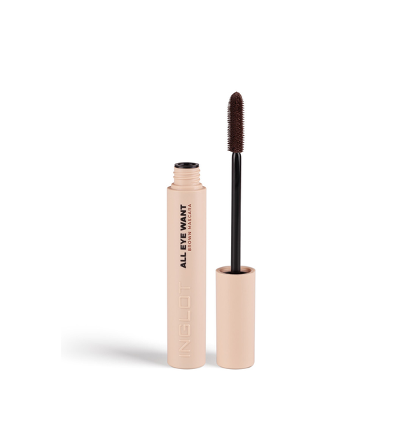 INGLOT ALL EYE WANT BROWN MASCARA 8.5ml  انجلوت مسكارا باللون البني تعزز طول وكثافة الرموش