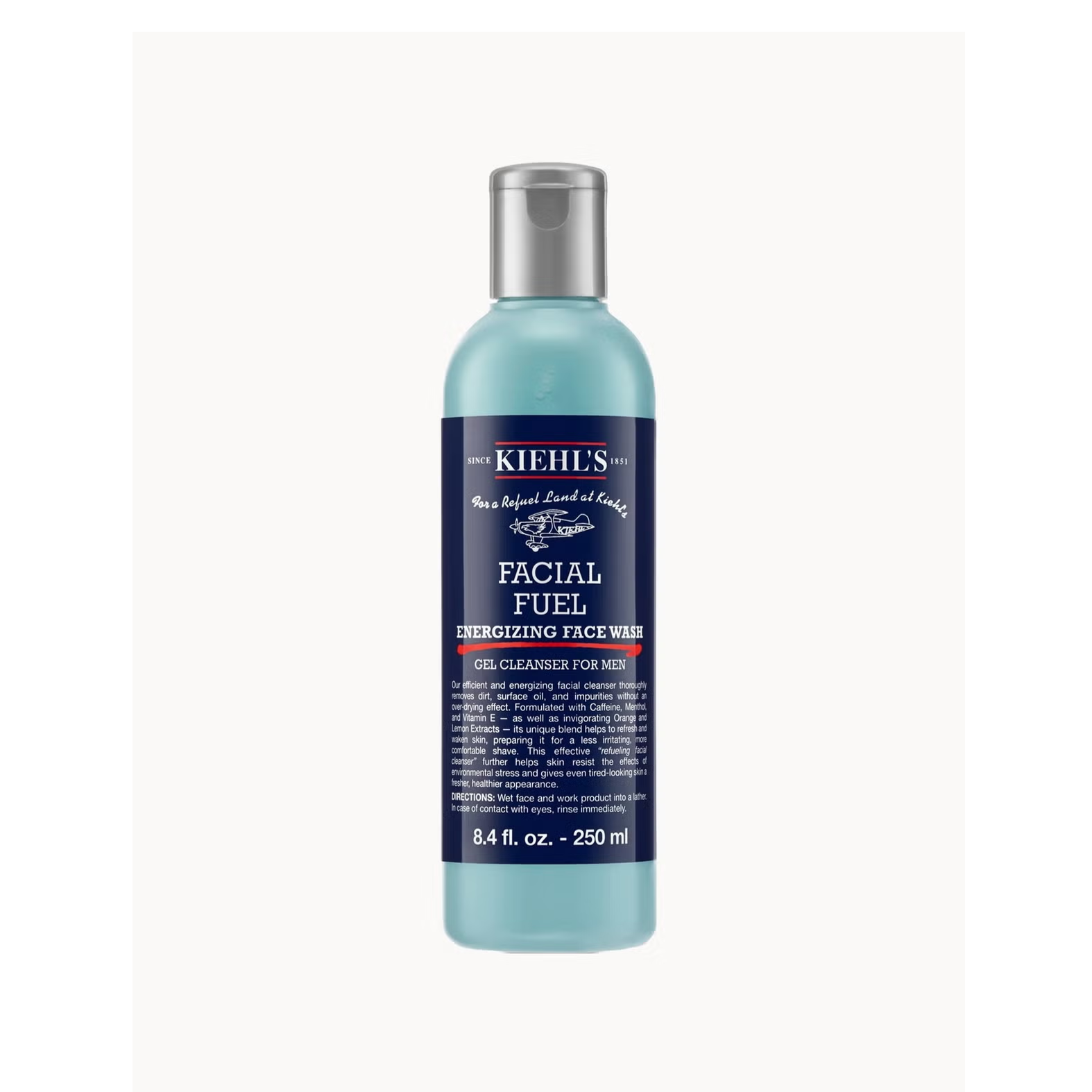 KIEHL'S Facial Fuel Energizing Face Wash 250ml  كيلز غسول للبشرة منشّط ينظف البشرة ويمنحها مظهراً أكثر إشراقاً وانتعاشاً للرجال