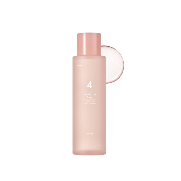 NUMBUZIN No.4 Hydrating Glow Mineral Toner 200ml  نومبوزين تونر الهيالورونيك يرطب البشرة وينعّم ملمسها بلطف ويعزز إشراقتها