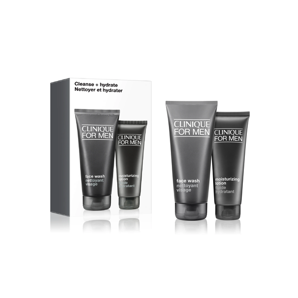 CLINIQUE For Men Hydration Skincare Duo Gift Set (Face Wash 200ml +Cream 100ml)  كلينيك مجموعة العناية بالبشرة للرجال