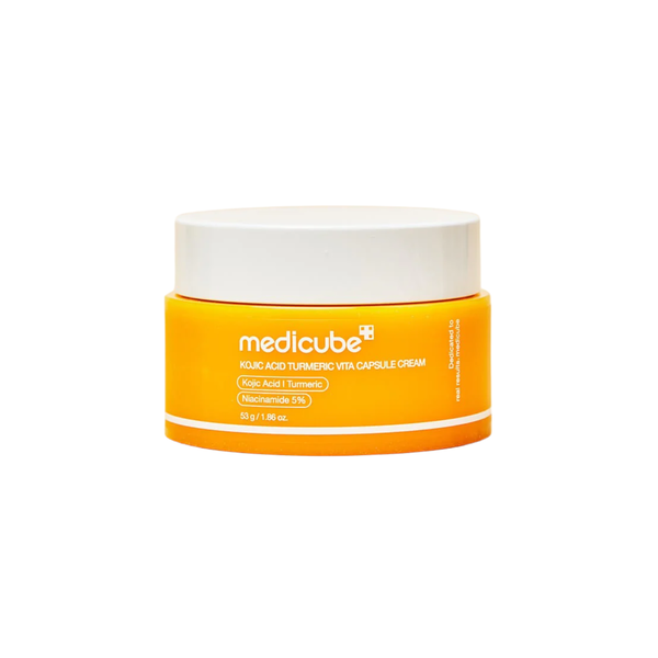 MEDICUBE Kojic Acid Turmeric Vita Capsule Cream 53g  ميديكيوب كريم كبسولات بحمض الكوجيك يحسن مظهر التصبغات ويعزز اشراقة البشرة